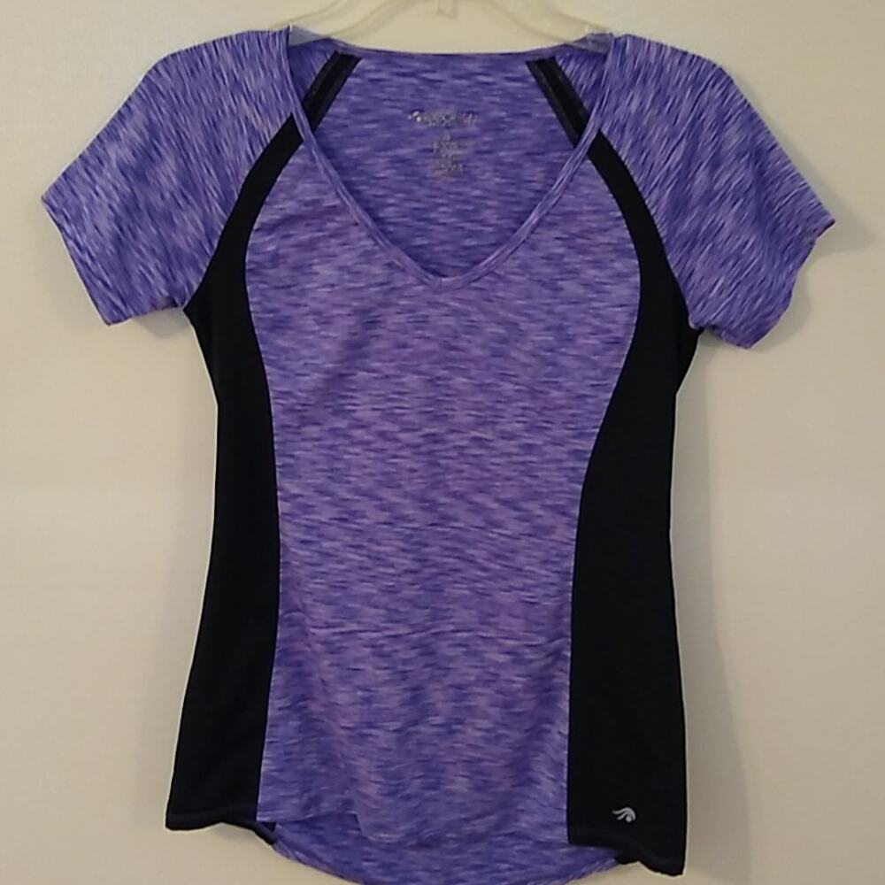 Ideology Women's Size XL  workout top. Purple and black Activewear